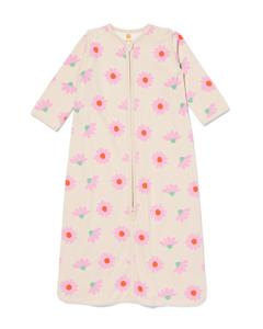 HEMA Baby Slaapzak Met Afneembare Mouwen Katoen 0.5tog Bloemen Roze (roze)