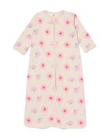HEMA Baby Slaapzak Met Afneembare Mouwen Katoen 0.5tog Bloemen Roze (roze)