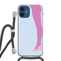 Pink panty: iPhone 12 Transparant Hoesje met koord