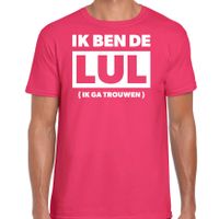 Vrijgezellen feest t-shirt voor heren - ik ben de lul - roze - bachelor party/bruiloft
