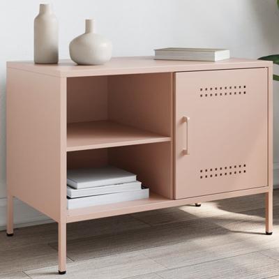 Tv-meubel 68x39x50,5 cm staal roze