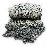 Voordeelset van 3x stuks camouflage netten zwart/wit/grijs 3 x 2,4 meter