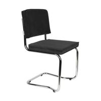 Zuiver Ridge Rib Kink eetkamerstoel Black