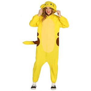 Gele cartoon chinchilla onesie voor volwassenen 42-44 (L/XL)  -