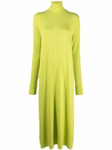 Raf Simons robe mi-longue à col montant - Vert