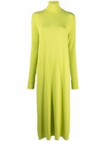 Raf Simons robe mi-longue à col montant - Vert