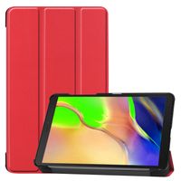 Basey Samsung Galaxy Tab A 8.0 (2019) Hoesje Kunstleer Hoes Case Cover -Rood