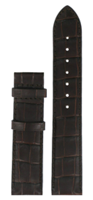 Horlogeband Tissot T610014578 / XL / T0064073626600A / T54141333A Croco leder Bruin 20mm