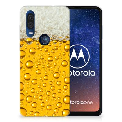 Motorola One Vision | Siliconen Case | Bier