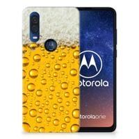 Motorola One Vision | Siliconen Case | Bier