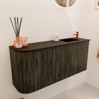 Toiletmeubel Mondiaz Joya | 91.6 cm | Meubelkleur Shadow | Faye wastafel Urban Rechts | 1 kraangat