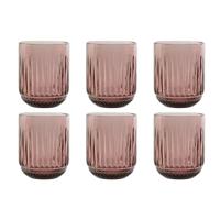 Glazenset Home ESPRIT Roze Kristal (6 Stuks)