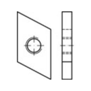 TOOLCRAFT 161564 Schroefplaten voor hamerkopschroeven M12 Staal Galvanisch verzinkt 100 stuk(s)