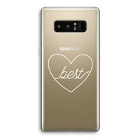 Best heart pastel: Samsung Galaxy Note 8 Transparant Hoesje Best heart pastel: Samsung Galaxy Note 8 Transparant Hoesje