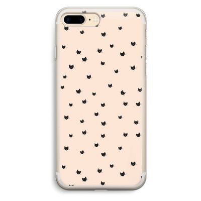 Kleine kattenkopjes: iPhone 7 Plus Transparant Hoesje