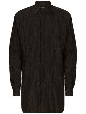 Dolce & Gabbana chemise à effet froissé - Noir