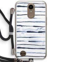 Ink Stripes: LG K10 (2017) Transparant Hoesje met koord Ink Stripes: LG K10 (2017) Transparant Hoesje met koord