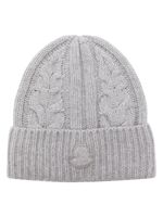 Moncler chunky cable-knit cashmere beanie - Gris