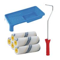 Sorex Verfrollers set - beugel - doseer verfbak - 5x anti spat rollers - 10cm breed - schilderen