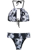 Amir Slama floral print bikini set - Noir - thumbnail