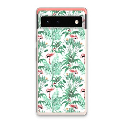 Flamingo bladeren: Google Pixel 6 Transparant Hoesje