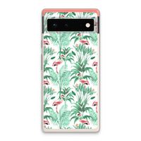 Flamingo bladeren: Google Pixel 6 Transparant Hoesje