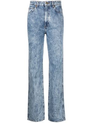 KHAITE jean droit Danielled à taille haute - Bleu