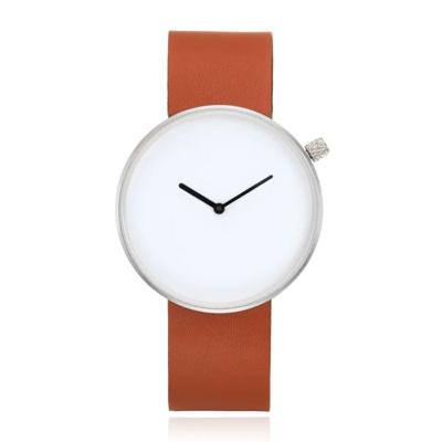LGT JWLS Minimalistisch Dameshorloge - Grote Wijzerplaat van 40mm - Bruin, Zilver, Wit