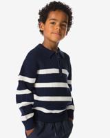 051 Kinderstrui Gebreid Strepen Blauw (blauw)