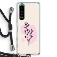 Roses are red: Sony Xperia 5 III Transparant Hoesje met koord
