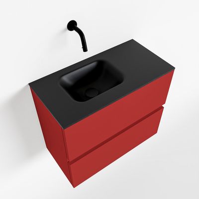 Toiletmeubel Mondiaz Ada | 60 cm | Meubelkleur Fire | Lex wastafel Urban Links | Zonder kraangat