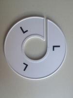 Maatring 11 cm wit/zwart L