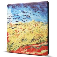 Dibase for Amazon Kindle Oasis 2017 7 inch Van Gogh Oil Painting Print Horizontal Flip PU Leather Protective Case