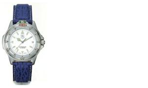 Horlogeband Tag Heuer WF2110-K / BC0527 Leder Blauw 19mm