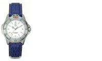 Horlogeband Tag Heuer WF2110-K / BC0527 Leder Blauw 19mm - thumbnail