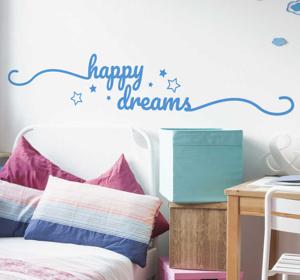 Tekst Muursticker Happy Dreams