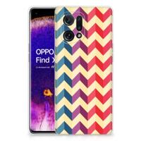 OPPO Find X5 | TPU bumper | Zigzag Multi Color