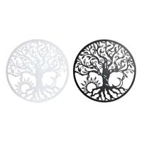 Wanddecoratie DKD Home Decor 100 x 1 x 100 cm Zwart Wit Indiaas (2 Stuks)