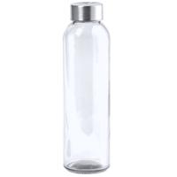 Waterfles/drinkfles AQUAMAN - glas - transparant - met RVS dop - 500 ml - Sportfles - Bidon