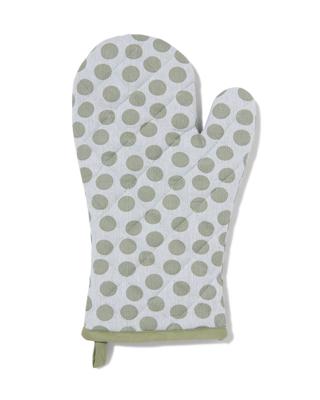 HEMA Ovenwant 32x20 groene stippen (groen)