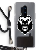 Angry Bear (white): OnePlus 8 Pro Transparant Hoesje met koord