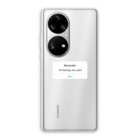 Reminder: Huawei P50 Pro Transparant Hoesje