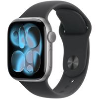 Apple Watch Series 11 GPS 42mm Space Grey Aluminium Case met Black Sport Band - S/M Smartwatch Grijs