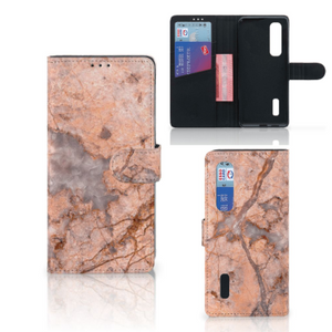 OPPO Find X2 Pro Bookcase Marmer Oranje