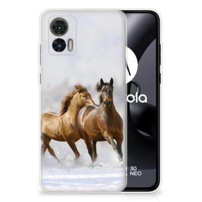 Motorola Edge 30 Neo | TPU Hoesje | Paarden