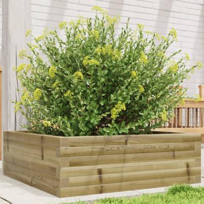 VidaXL Plantenbak 70x70x23 cm geïmpregneerd grenenhout