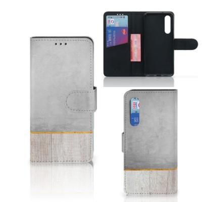 Xiaomi Mi 9 SE | Book Style Case | Wood Concrete