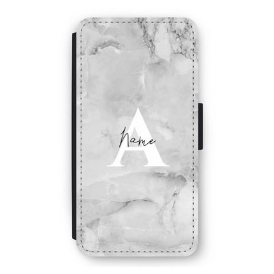 Ivory Marble: iPhone 12 Flip Hoesje