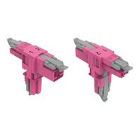 WAGO 890-1703 T-verbinder 890 Totaal aantal polen: 2 16 A Pink 25 stuk(s)