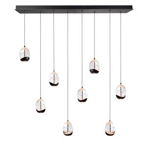Highlight HanglampClear Egg zwart 8-lichts recht - H5459.20
